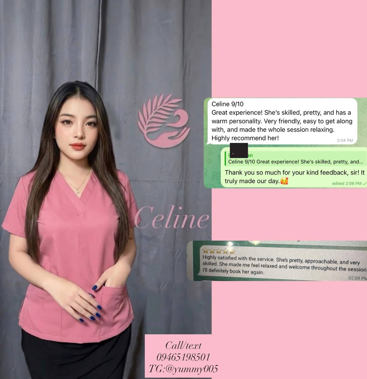 Celine — Freedom Massage therapist, with client reviews