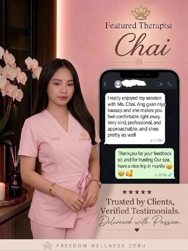 Chai — Freedom Wellness Cebu therapist, with client reviews
