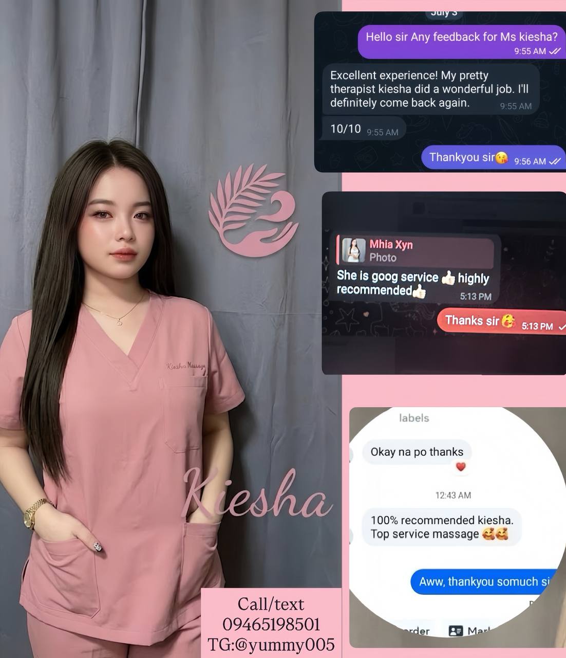 Kiesha — Freedom Massage therapist, with client reviews