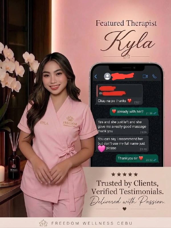 Kyla — Freedom Wellness Cebu therapist, with client reviews