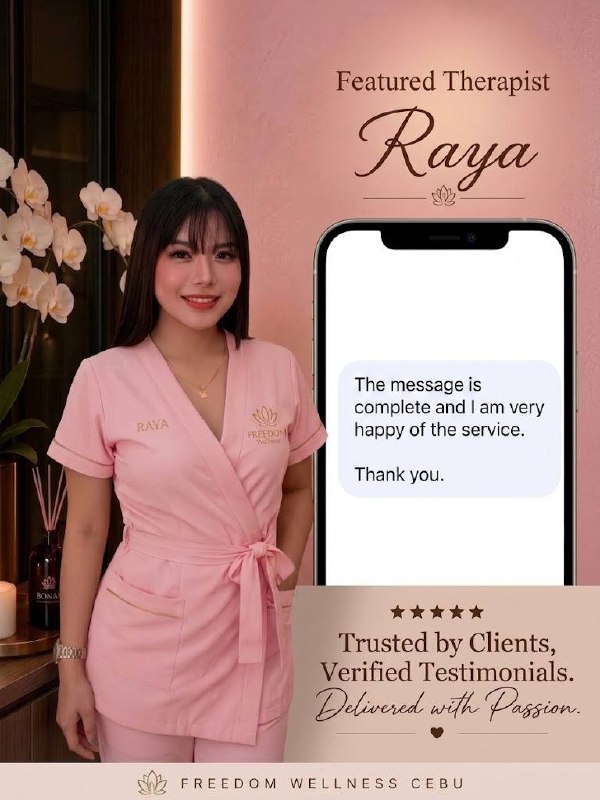 Raya — Freedom Wellness Cebu therapist, with client reviews
